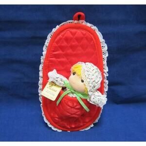 Vintage Christmas Musical Baby Doll George Good Music Box Wish You a Merry X'mas